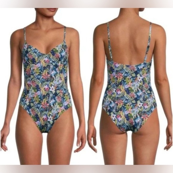NWT Onia x Liberty of London Chelsea One Piece Swimsuit Jungle Forest Multi S - Picture 1 of 13